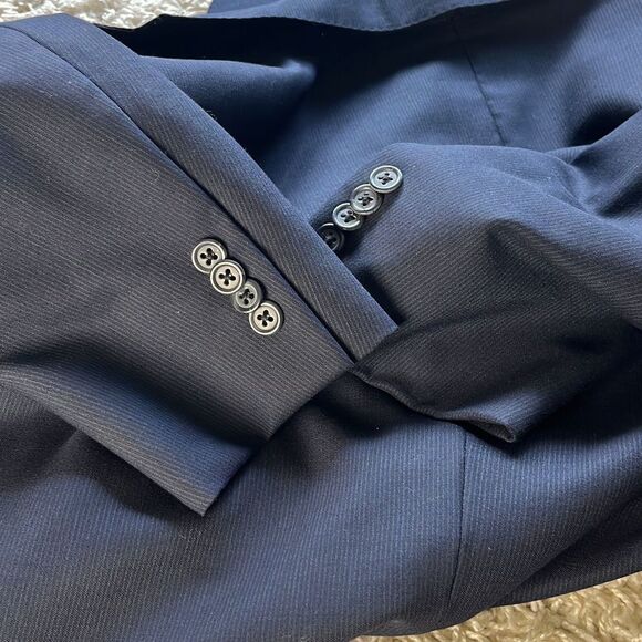 Peter Millar Suit Jacket Blazer Sport Coat Mens 44T Wool Navy - Picture 14 of 16